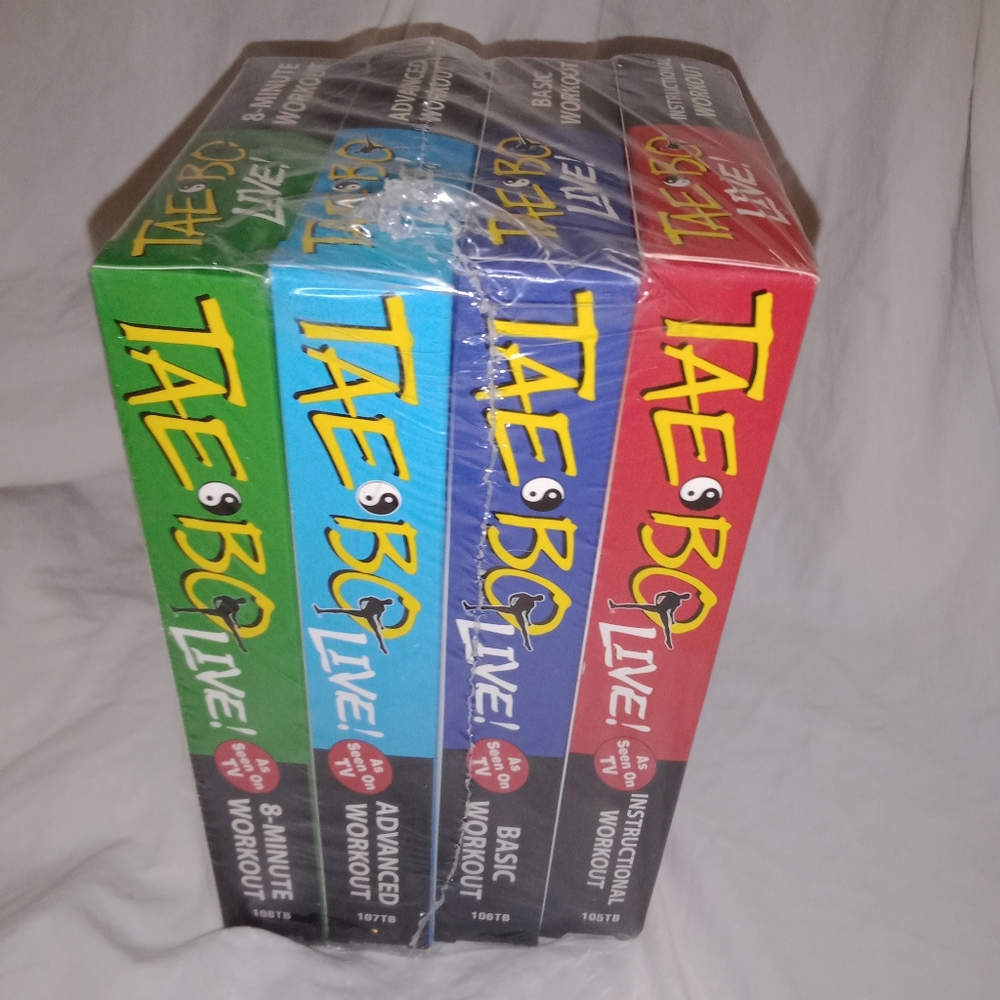 Vintage Tae Bo Live Workout VHS Cassette Tape Set New Sealed